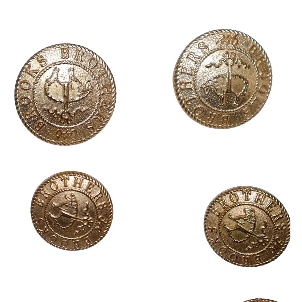 Brooks Brothers Golden Fleece Logo Blazer Replacement Button Set Gold Buttons